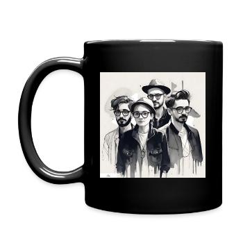 Portrait à l’encre de Friends - Mug uni - noir - Gauche