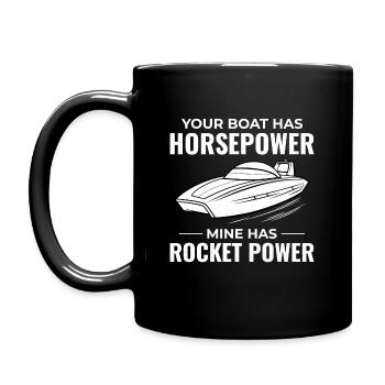 L’art de la course de hors-bord pour les amateurs de motonautisme - Mug uni - noir - Gauche