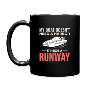 Speedboat Racing Boaters Thrill Seekers - Full Colour Mug - black - Left