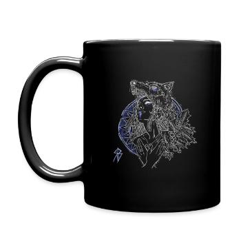Vierge de bouclier - Mug uni - noir - Gauche