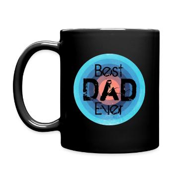 BEST DAD EVER - BESTER PAPA - VATERTAGSGESCHENK - Tasse einfarbig - Schwarz - Links