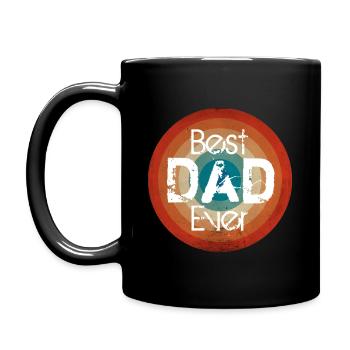 BEST DAD EVER - BESTER PAPA - VATERTAGSGESCHENK - Tasse einfarbig - Schwarz - Links