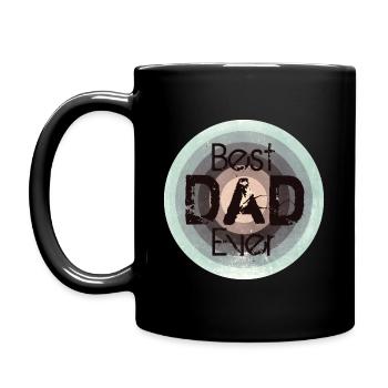 BEST DAD EVER - BESTER PAPA - VATERTAGSGESCHENK - Tasse einfarbig - Schwarz - Links