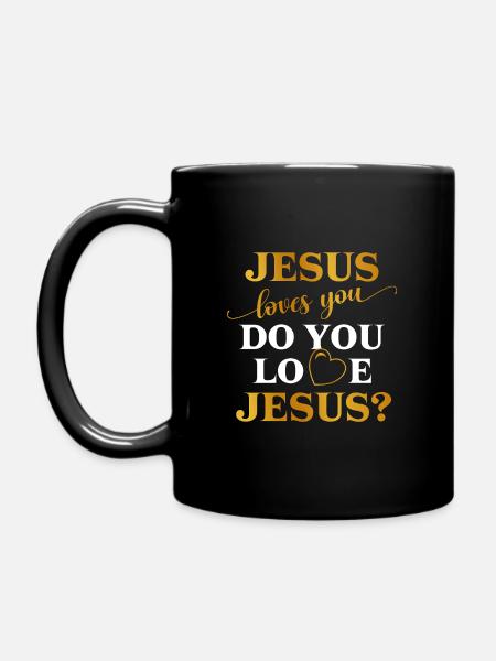 Jésus t’aime - Mug uni - noir