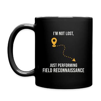 Field Reconnaissance GIS Survey Mapping Humor - Full Colour Mug - black - Left