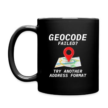 Géocodage Échec Adresse Format SIG Humour - Mug uni - noir - Gauche