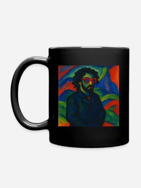 Dicker Onkel Franz-Marc-Stil - Tasse einfarbig - Schwarz