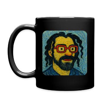 Vincent van Onkel - Tasse einfarbig - Schwarz - Links