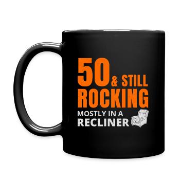 50 Still Rocking Recliner Funny Birthday - Full Colour Mug - black - Left