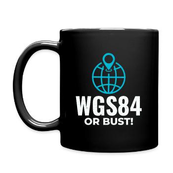 GIS Analyst WGS84 Système de coordonnées du globe - Mug uni - noir - Gauche