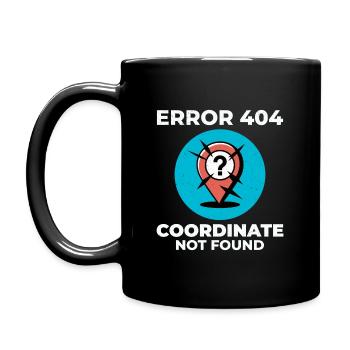 Fragezeichen-Stecknadel – GIS-Fehler "Verlorener Standort" - Tasse einfarbig - Schwarz - Links