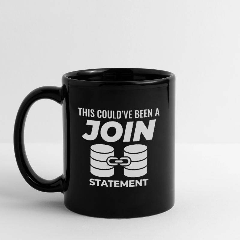 SQL Join Database Statement Programming Data Full Colour Mug