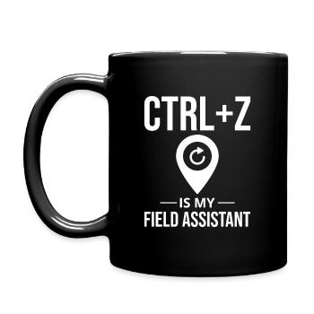 CTRL+Z Field Assistant Modification des données SIG Annuler - Mug uni - noir - Gauche