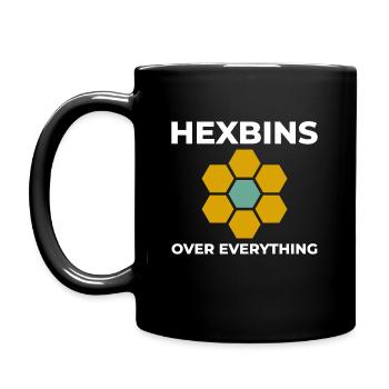 Hexbins Data Visualization GIS Mapping Spatial - Full Colour Mug - black - Left
