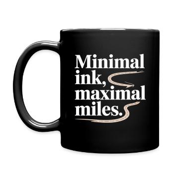 Minimal Ink Maximal Miles GIS Road Map - Full Colour Mug - black - Left