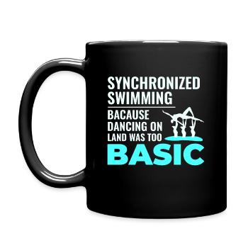 Natation synchronisée Danse Nageur de base Humour - Mug uni - noir - Gauche