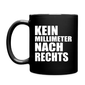 KEIN MILLIMETER NACH RECHTS - Tasse einfarbig - Schwarz - Links