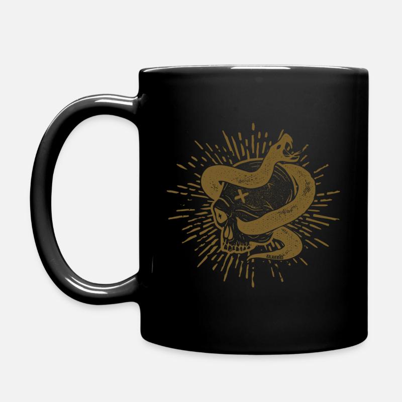 Goldschlange - Tasse einfarbig - Schwarz