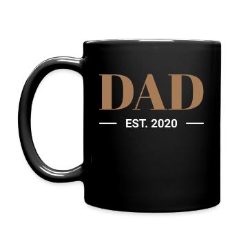 DAD 2020 - DADDY SINCE - PAPA SEIT - VATER WERDEN - Tasse einfarbig - Schwarz - Links