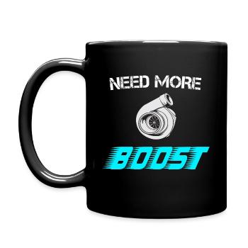 Need more Boost - Tasse einfarbig - Schwarz - Links
