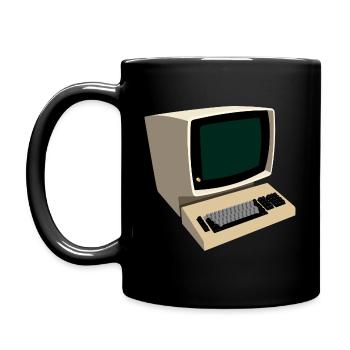 1970's Retro Terminal Computer - Full Colour Mug - black - Left