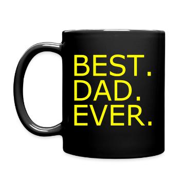 Best dad ever - Tasse einfarbig - Schwarz - Links