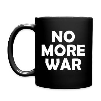 No more war - Tasse einfarbig - Schwarz - Links