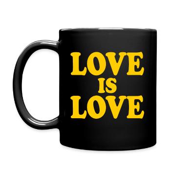 Love is love - Mug uni - noir - Gauche