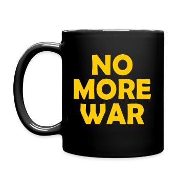 No more war - Tasse einfarbig - Schwarz - Links