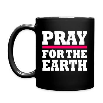 Pray for the earth - Mug uni - noir - Gauche