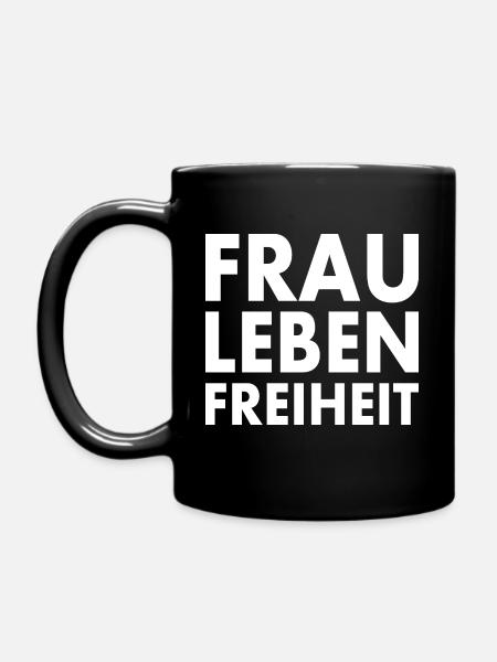 Frau leben freiheit iran - Tasse einfarbig - Schwarz