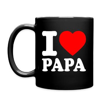 I love papa - Mug uni - noir - Gauche