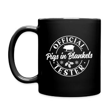 Official Pigs in Blankets tester - Full Colour Mug - black - Left