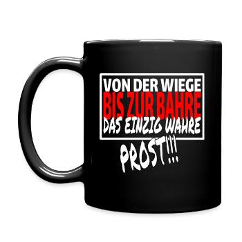 VON DER WIEGE BIS ZUR BAHRE PROST - Sprüche Party - Tasse einfarbig - Schwarz - Links