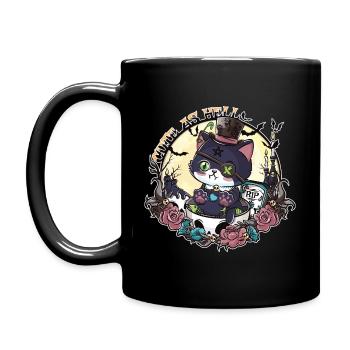 Das Erwachen von Catleman Jack - Tasse einfarbig - Schwarz - Links