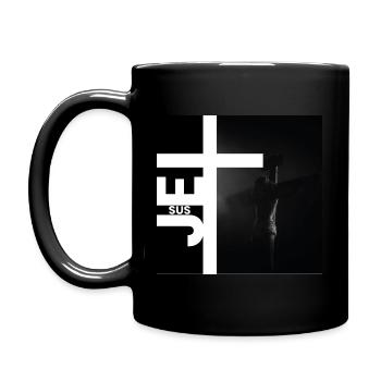 JE SUS - Tasse einfarbig - Schwarz - Links