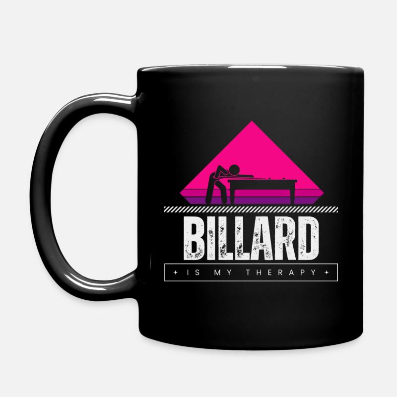Billard is my therapy - Tasse einfarbig - Schwarz