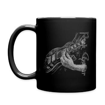 Rock Guitar - Tasse einfarbig - Schwarz - Links