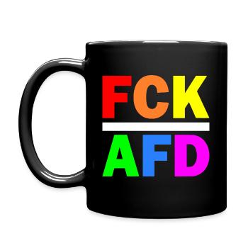 Fck afd - Tasse einfarbig - Schwarz - Links