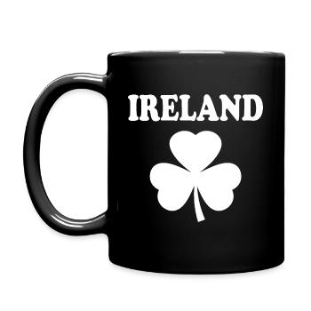 Trèfle d’Irlande - Mug uni - noir - Gauche