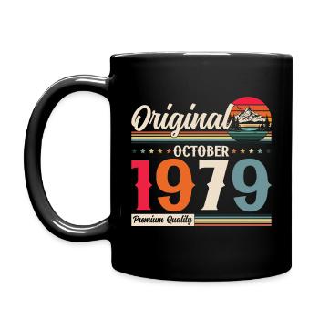 45th Birthday Original October 1979 Born 1979 - Full Colour Mug - black - Left