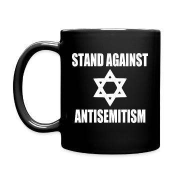 stand against antisemitism - Tasse einfarbig - Schwarz - Links