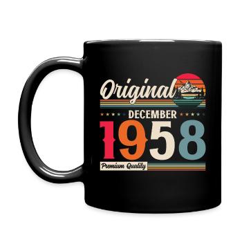 66e anniversaire Légende Décembre 1958 Volume 58 - Mug uni - noir - Gauche