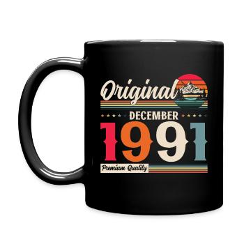 33rd Birthday Original December 1991 Volume 91 - Full Colour Mug - black - Left