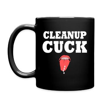Cuckold - cleanup cuck wife sharing - Tasse einfarbig - Schwarz - Links