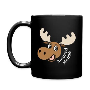 Amused Moose - Full Colour Mug - black - Left