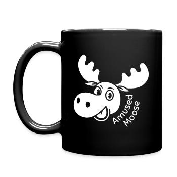 Amused Moose - Full Colour Mug - black - Left