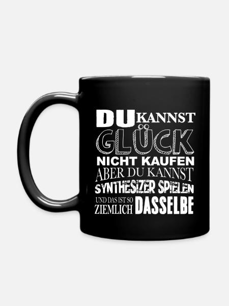 Synthesizer spielen - Tasse einfarbig - Schwarz