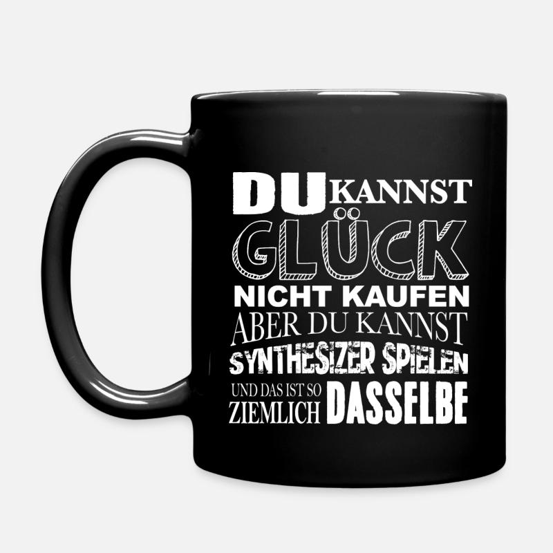 Synthesizer spielen - Tasse einfarbig - Schwarz