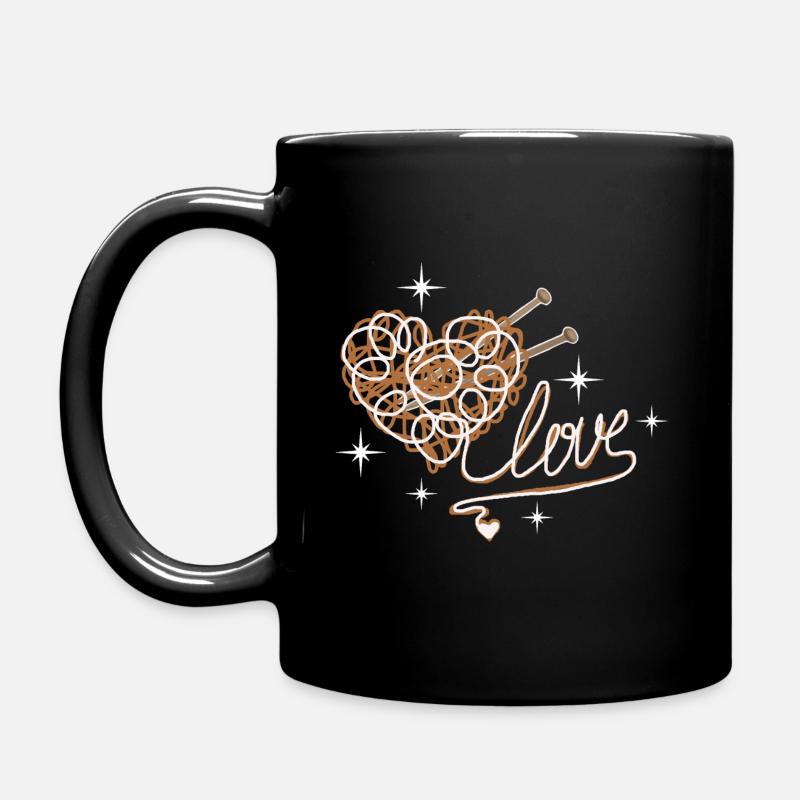 Stricken - Tasse einfarbig - Schwarz